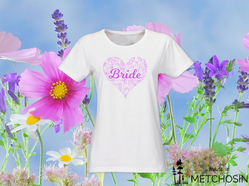 Bride T-shirt - Sketched Heart