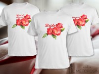 Bride t-shirt - watercolor flower