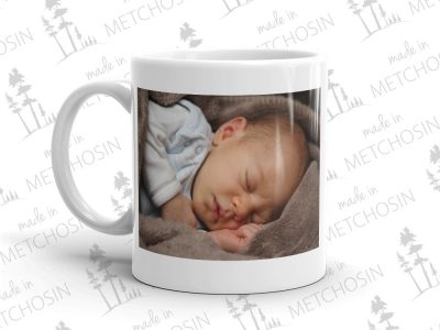 baby on personalized photo mug