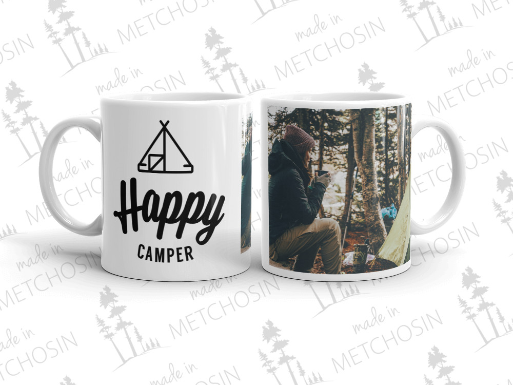Happy Camper mug with your photo